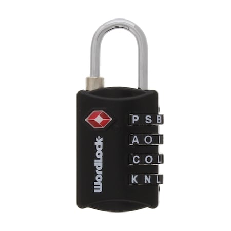 Wordlock Luggage Lock Tsa 4-Dial Black LL-203-BK